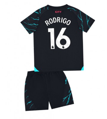 Manchester City Rodri Hernandez #16 Replika Babytøj Tredje sæt Børn 2023-24 Kortærmet (+ Korte bukser)